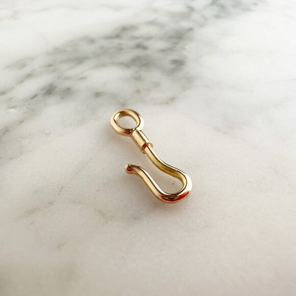 Solid Yellow Gold 18K Charm clip for Add on charms, Charm enhancer, genuine gold - Picture 3 of 6